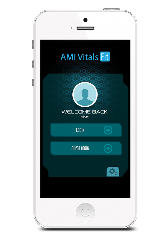 VitalsFit - Welcome Mobile Application Screen